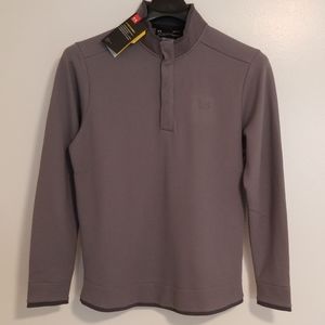 NWT UNDER ARMOUR Mens SweaterFleece Snap Mock LG.